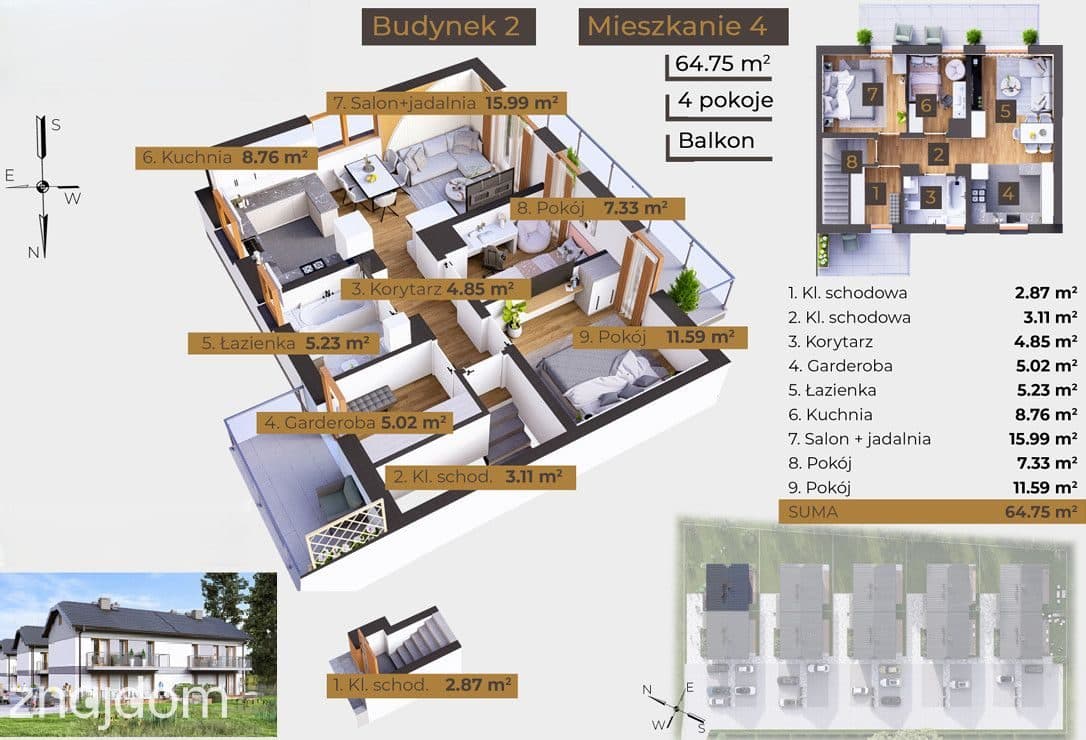 Mieszkanie 60 m² + poddasze 50m² w cenie! - zdjęcie 6