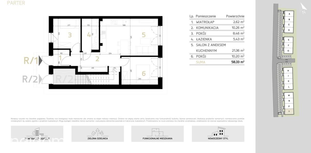 Nowoczesne mieszkanie 58 m2|Ogród 112m2|Myśliwska - zdjęcie 2
