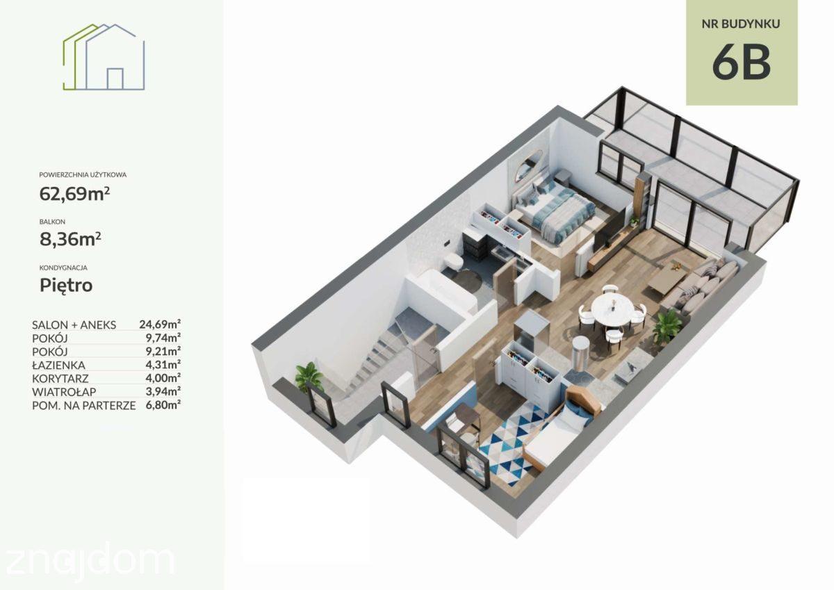 3 pokoje z panoramą Rzeszowa + balkon i poddasze - zdjęcie 2