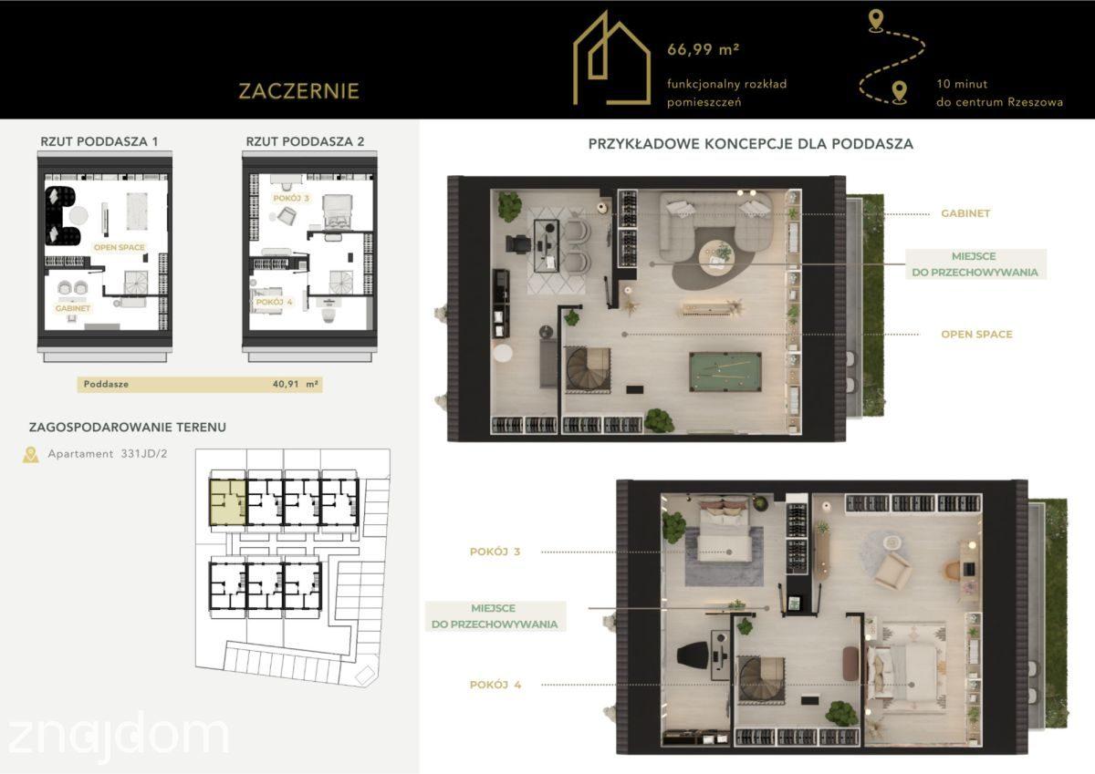 Apartament 67 m2+Poddasze|Rolety|Klima.|Zaczernie - zdjęcie 4
