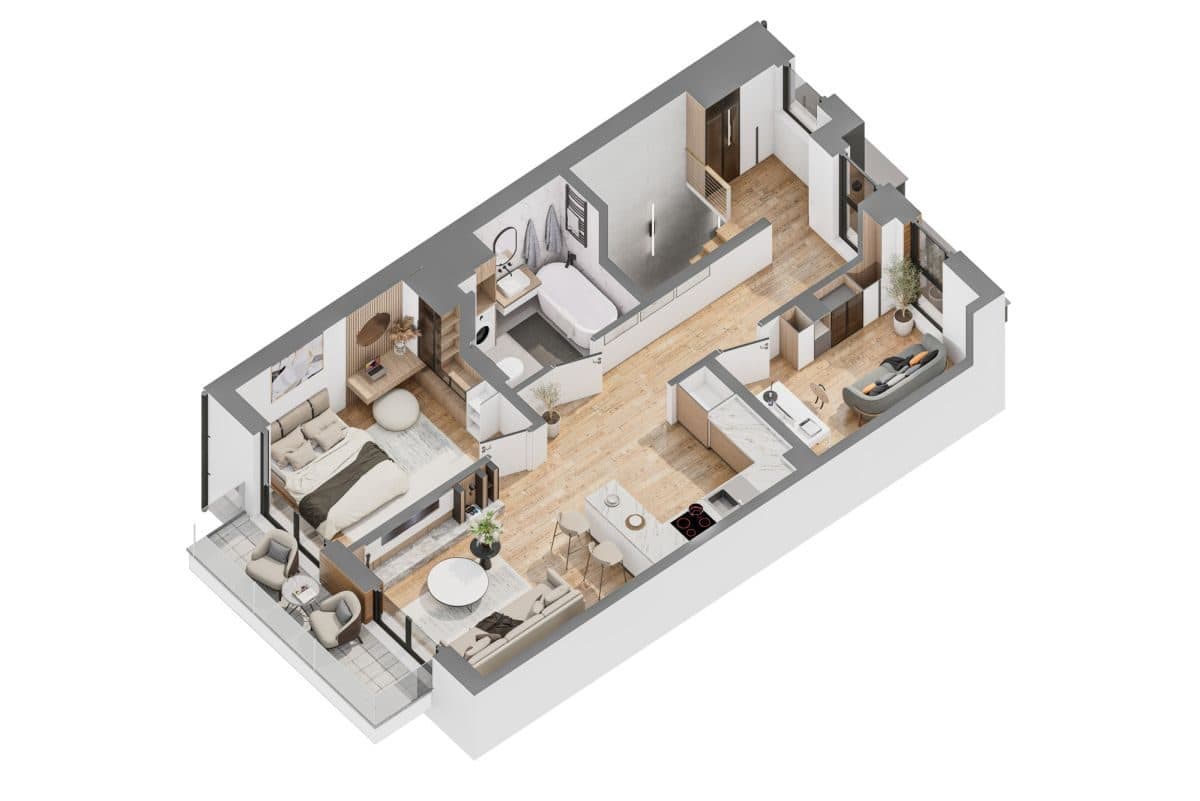 65 m2 + poddasze|St. deweloperski|Rolety+ Klima. - zdjęcie 5