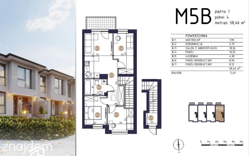 Słoneczne mieszkanie | 4 pokoje + balkon | - zdjęcie 6