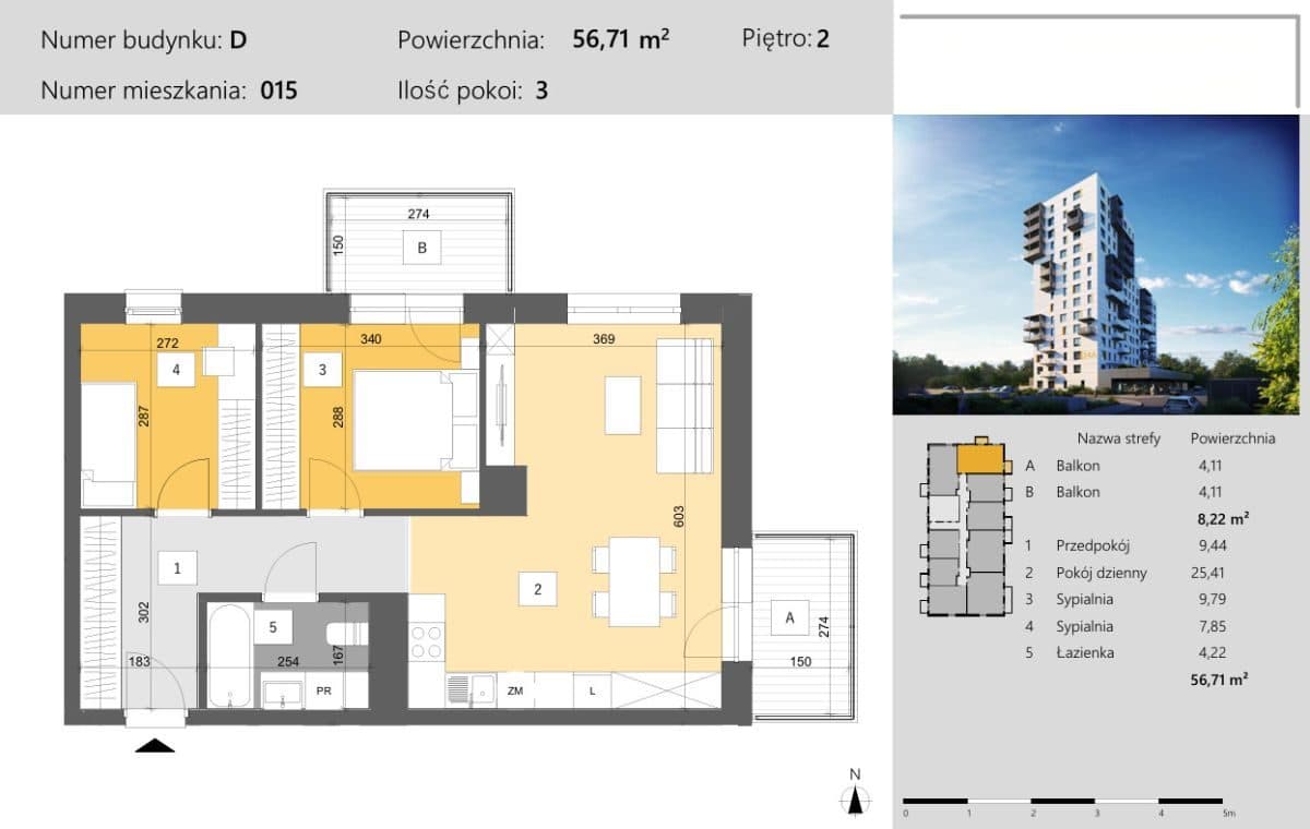 3 pokoje/ 57m2/ 2 balkony/ stan deweloperski - zdjęcie 7