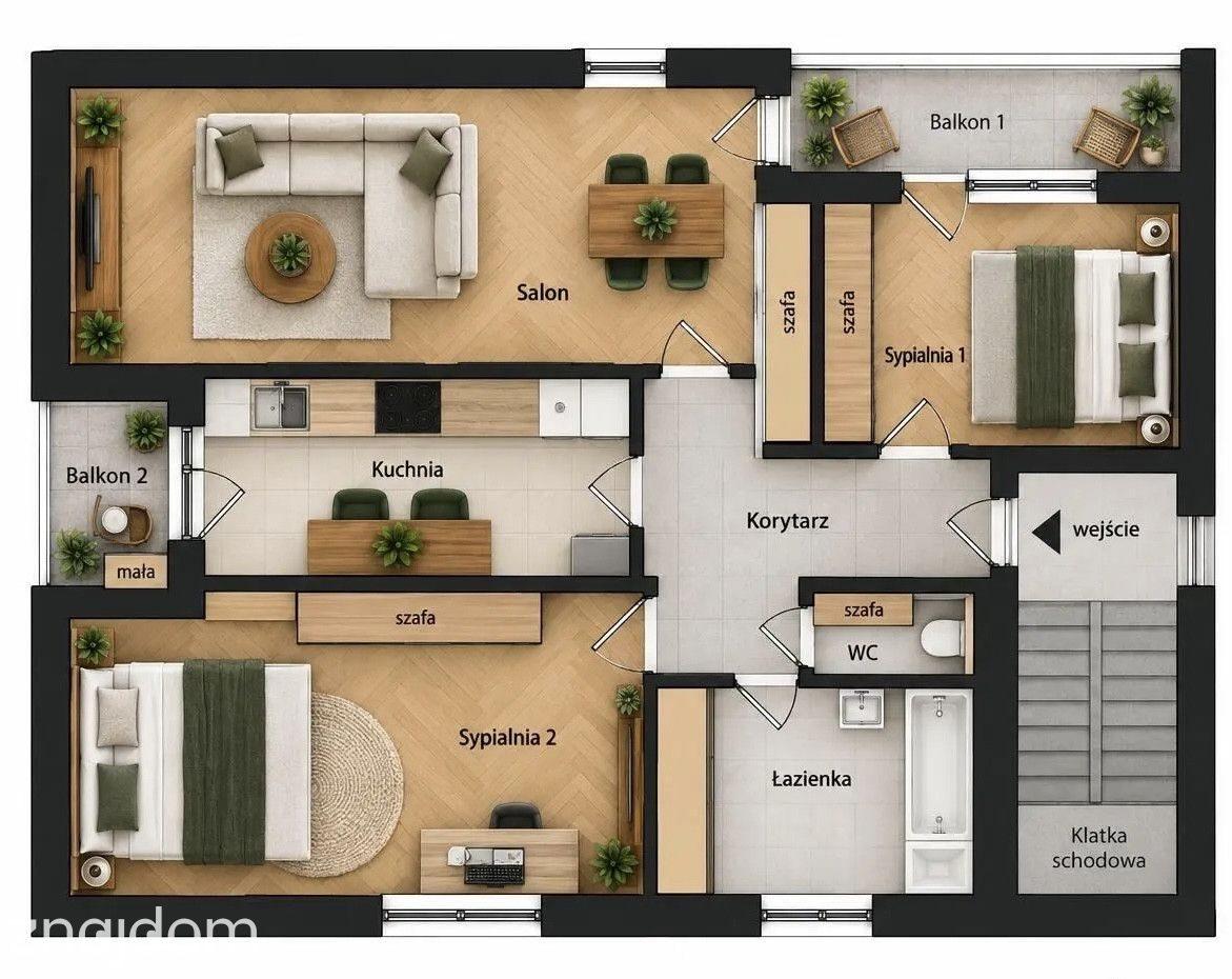 Zadbane 3 pokoje na 1 piętrze - zdjęcie 14