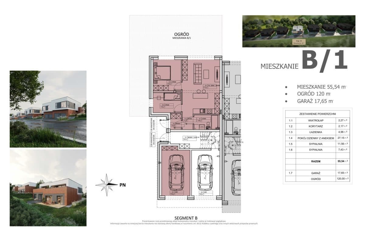 Wysoki standard | 56 m2 + Garaż i Ogród 120 m2 - zdjęcie 3
