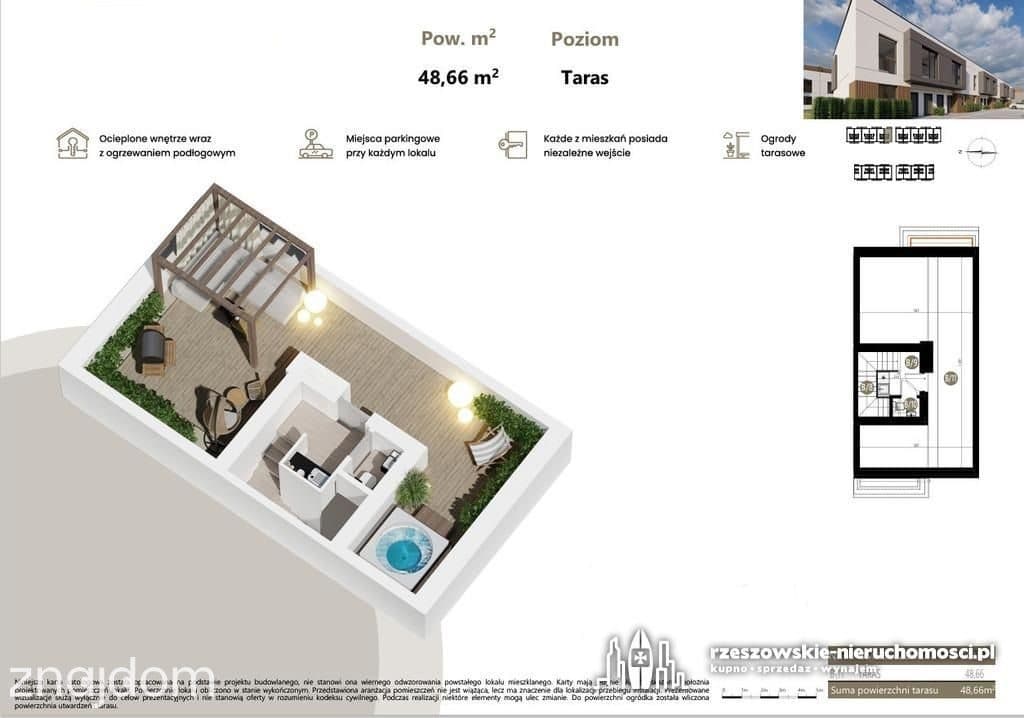 Duże mieszkanie 84,53 m2 z Tarasem na DACHU !!! - zdjęcie 5