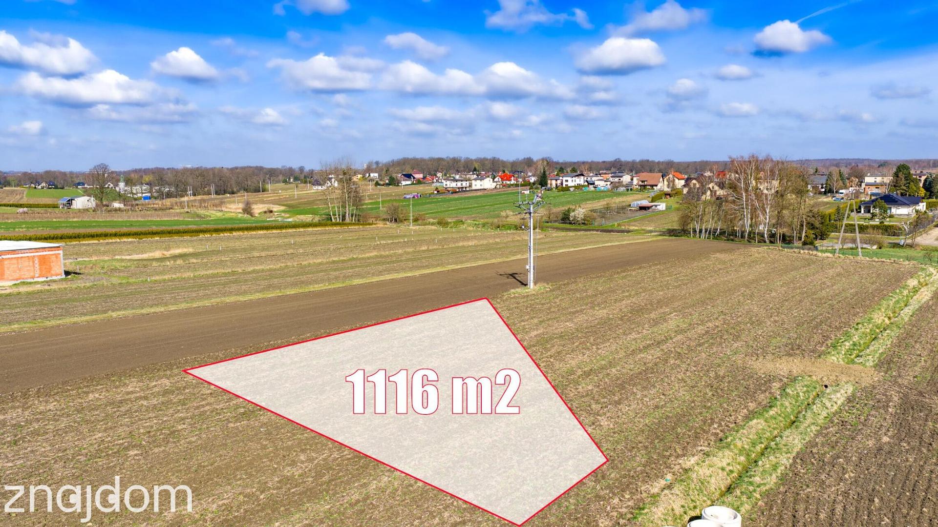 Paniówki, ul. 27 Stycznia | Działka 1116 m² | MPZP 1MN