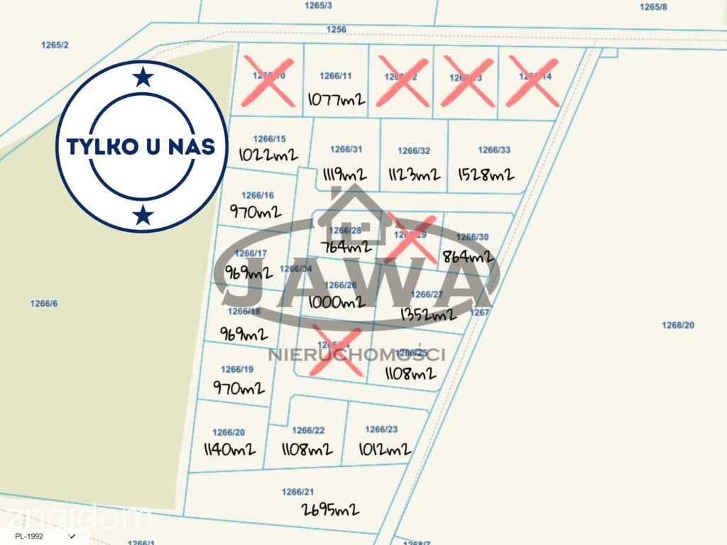 Koronowo| 18 działek| 764-2695 m²| bezterminowe WZ