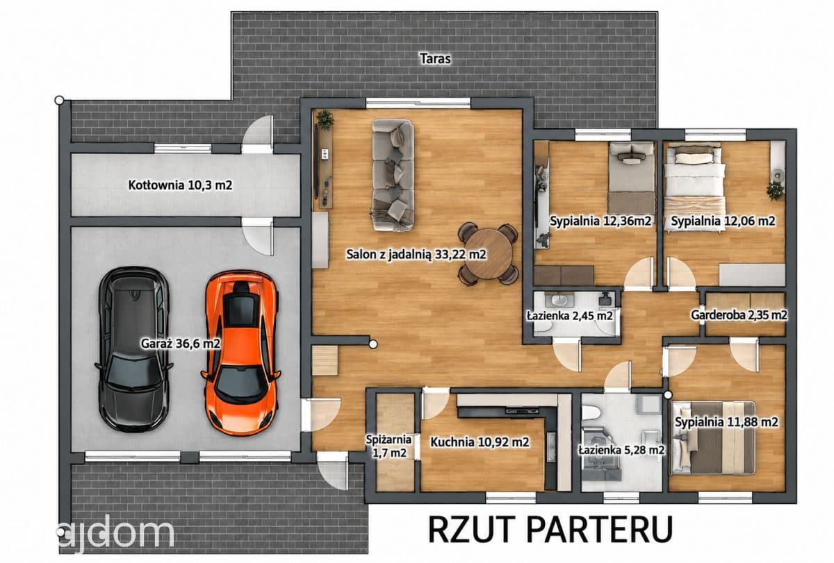 Jedyny bungalow w Tuchomiu! Kominek, duży ogród - zdjęcie 13