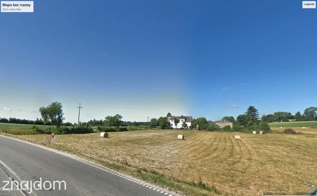 Działka na granicy Bojana i Dobrzewina.