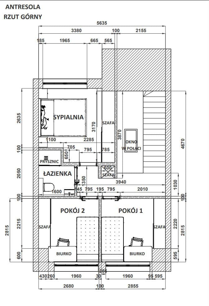 Dwupoziomowe 80 m² w Puławach | projekt wnętrz i schody w cenie. - zdjęcie 5