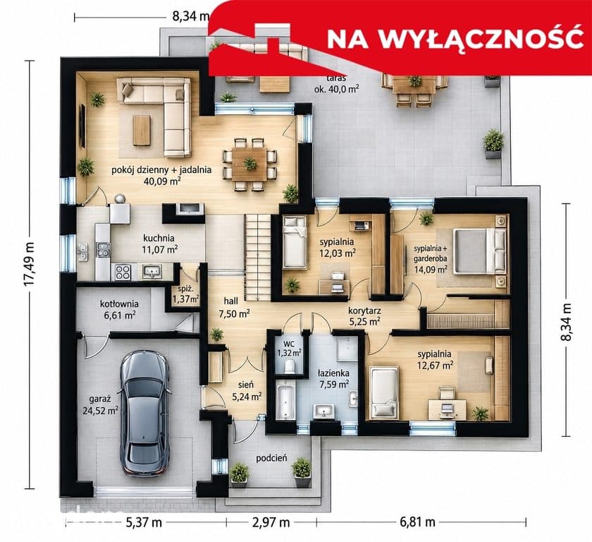 Ostatnia działka budowlana plus projekt willi parterowej. - zdjęcie 4