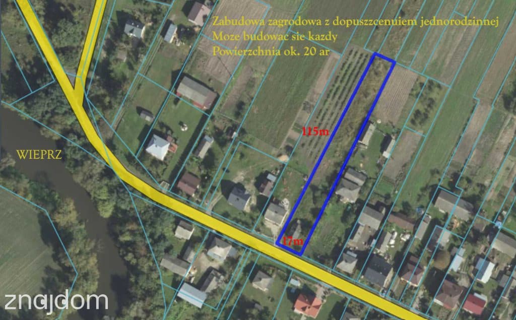 Działka budowlana 20a Zawieprzyce 600m szkoła MPK