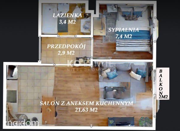 2 pokoje | 1 piętro | Balkon | Komórka | Złotniki - zdjęcie 11