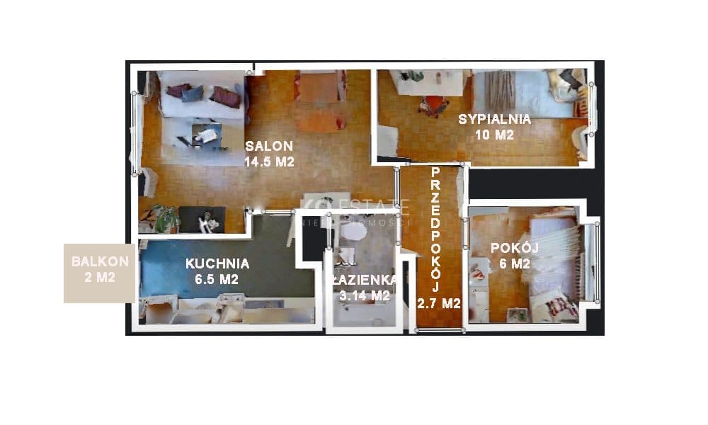 3 pokoje | 42,84 m² | Jemiołowa | UE | Sky Tower - zdjęcie 11