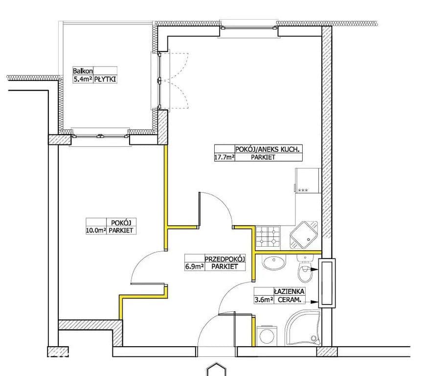 2 POKOJE | INWESTYCJA | BALKON | WINDA | NISKI CZYNSZ - zdjęcie 12