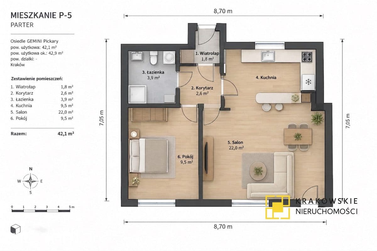 Nowoczesne 2 pokoje na parterze z ogrodem 290 m². - zdjęcie 21