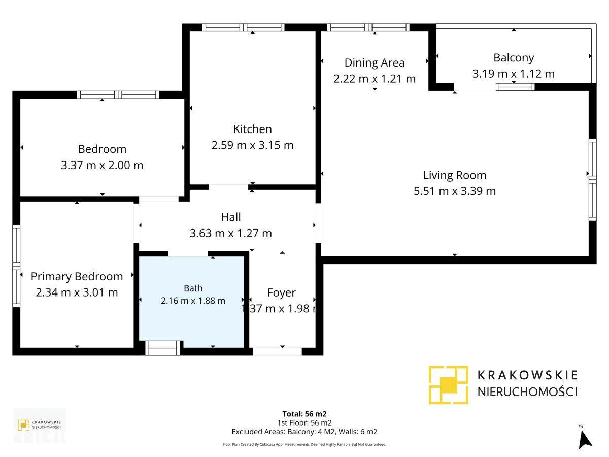 Przestronne 56 m² na Małym Płaszowie – 3 pokoje. - zdjęcie 13