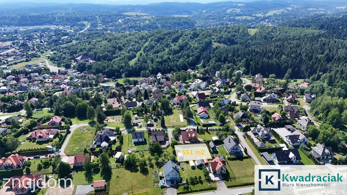 Działka budowlana 551 m² – Zagórz, ul. Wichrowa