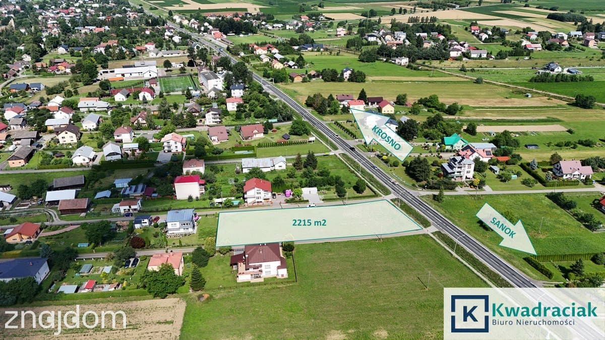 Działka bud.-inwest. z WZ Długie k. Sanoka
