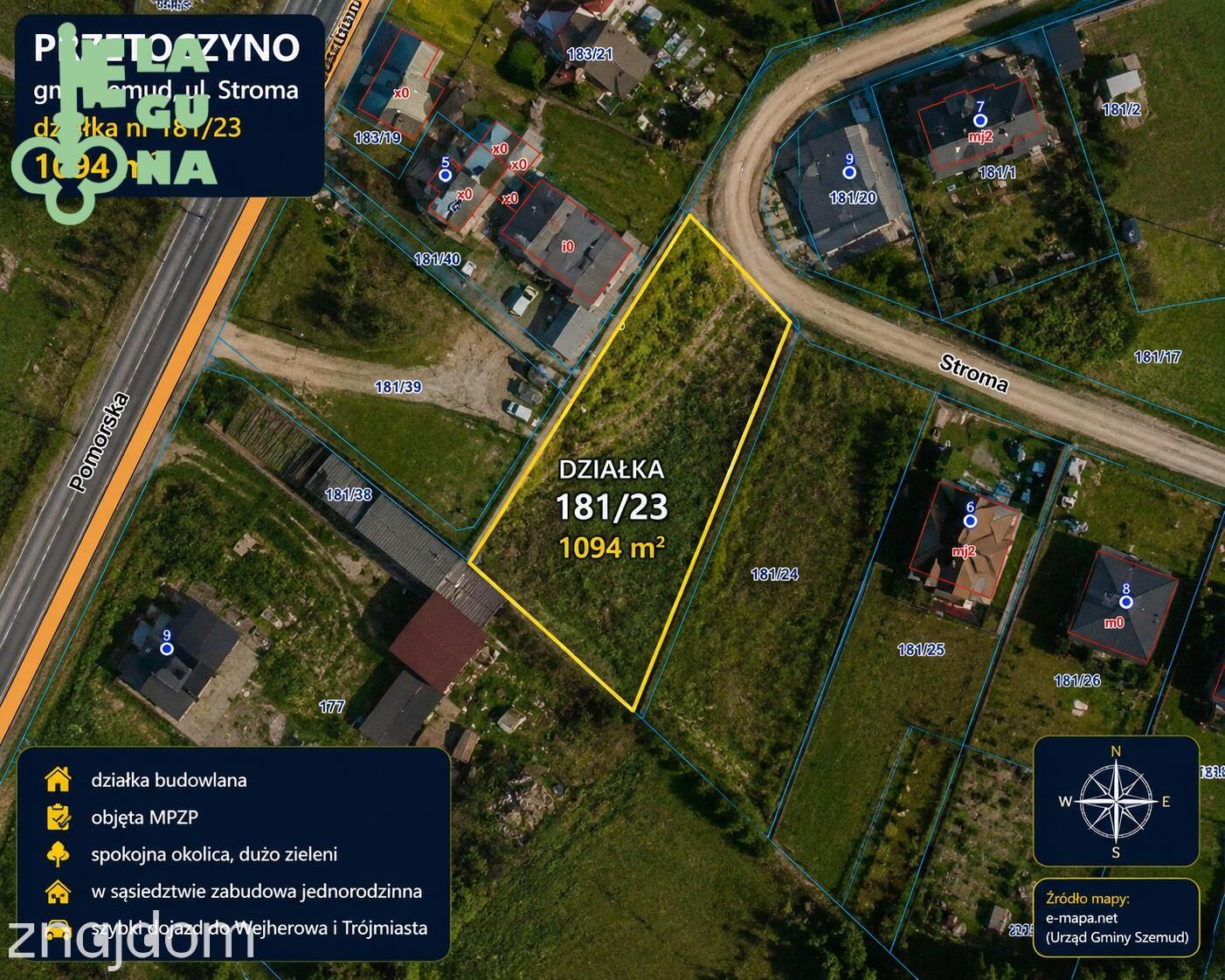 Przetoczyno, działka 1094 m², blisko Trasy Kaszubskiej, MPZP - zdjęcie 9