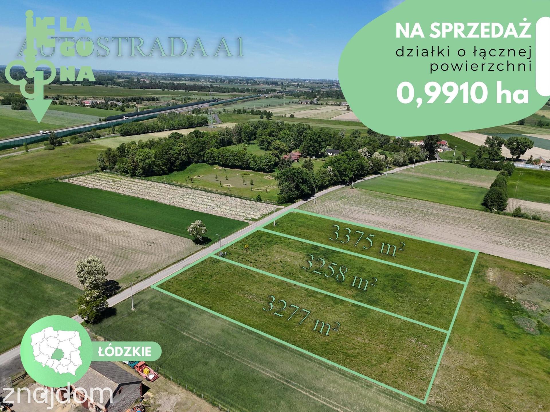 Działki za 34 zł m2 z możliwością budowy domu - Orenice Gm. Piątek