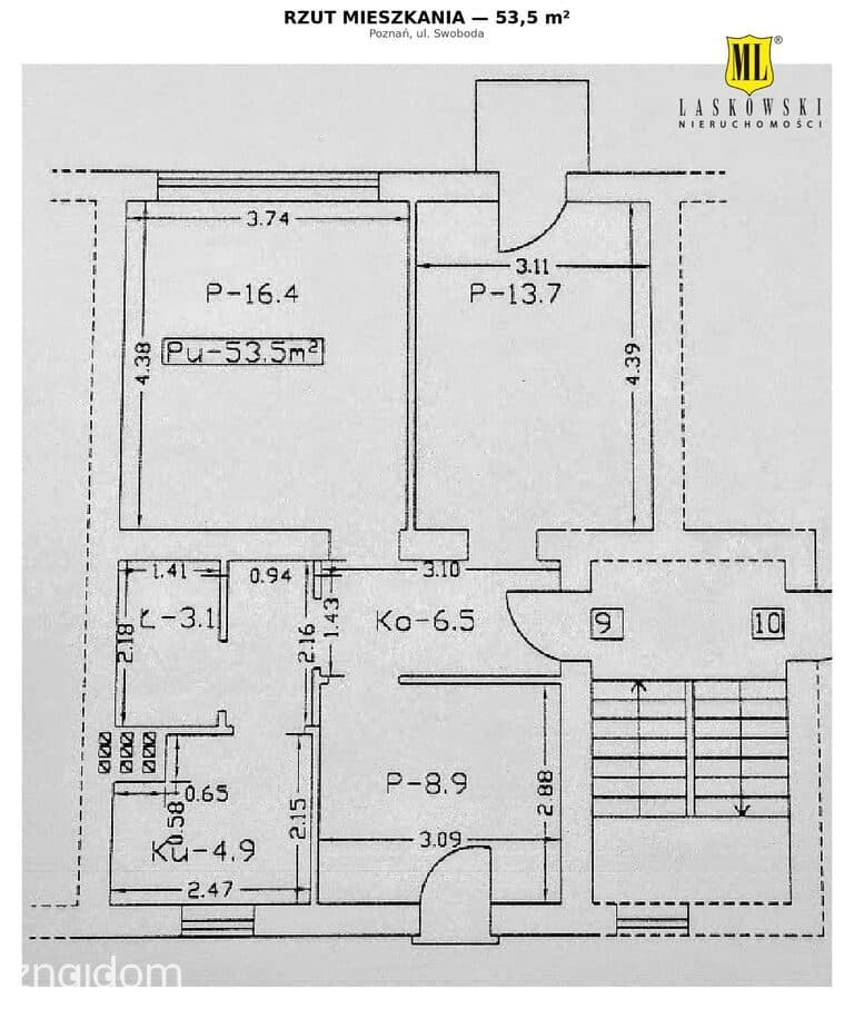 3 pokoje | 53,5 m² | Grunwald | ul. Swoboda | 619 000 zł - zdjęcie 16