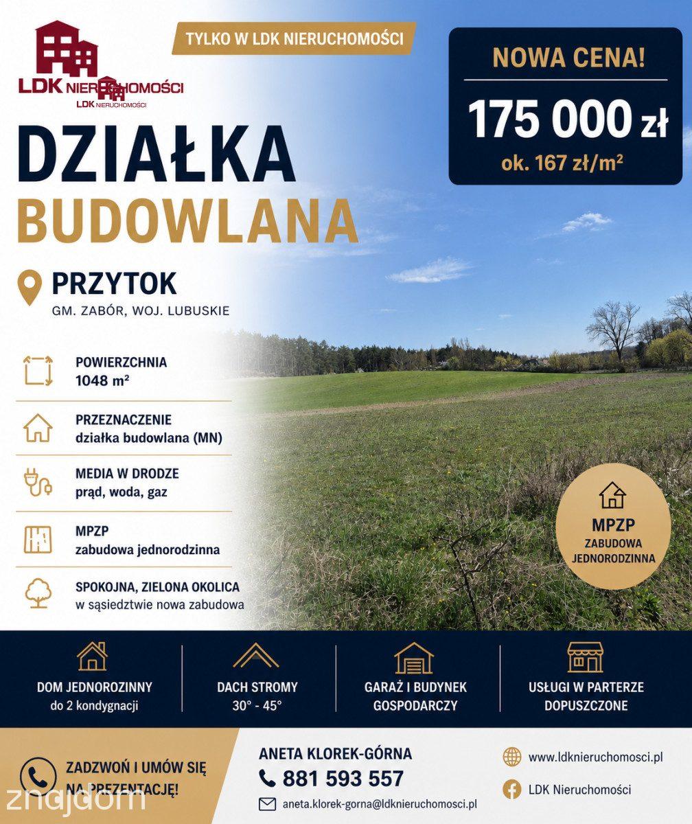 Atrakcyjna działka z planem – Przytok k. Zielonej