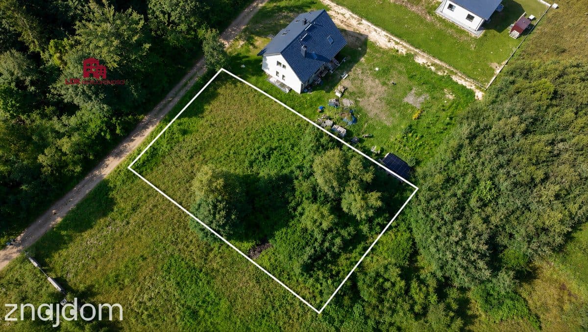Działka budowlana 1010 m² pod lasem – Brudzewo