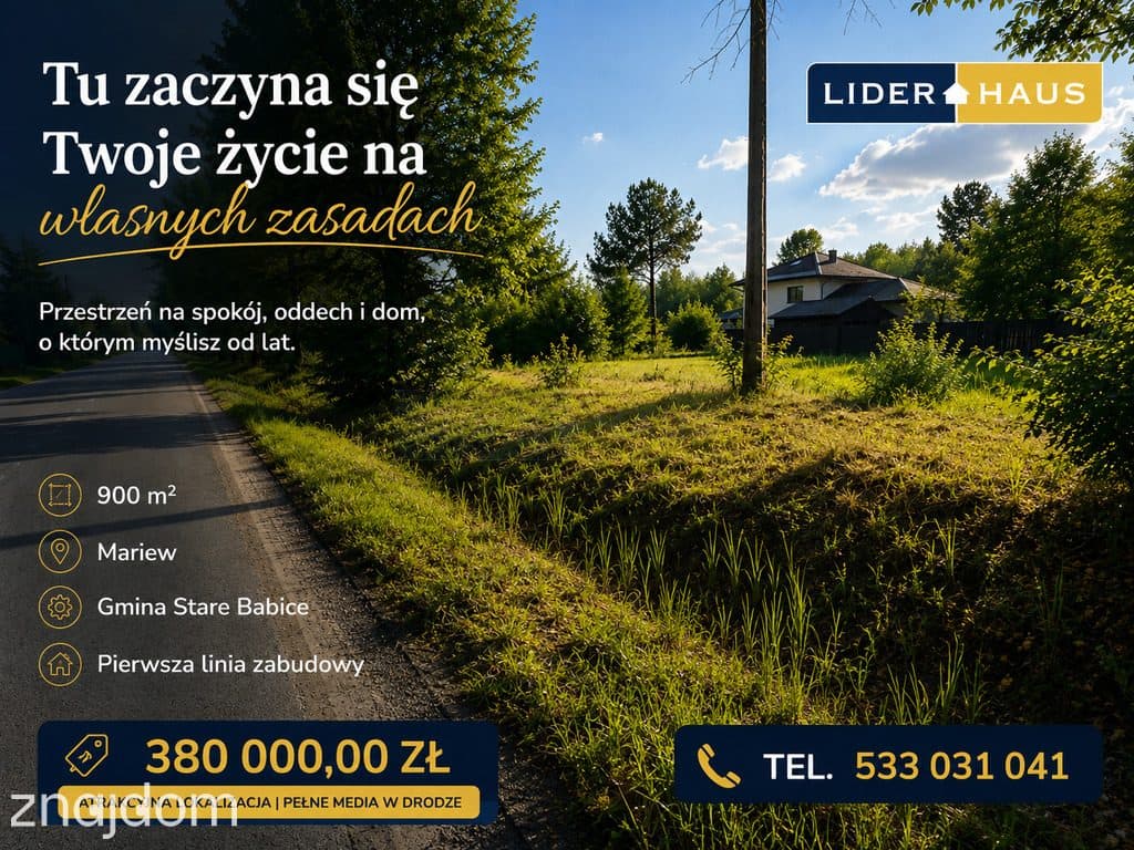 Działka budowlana 900 m², asfalt, Mariew - zdjęcie 13