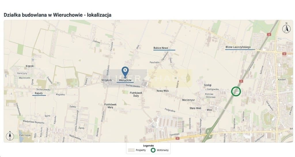 Działka 691 m² z pozwoleniem na budowę domu Wieruchów - zdjęcie 2