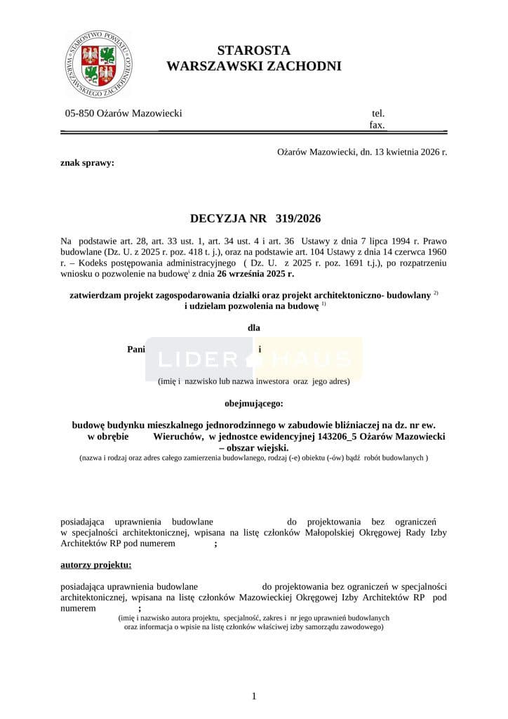 Działka 691 m² z pozwoleniem na budowę domu Wieruchów - zdjęcie 6