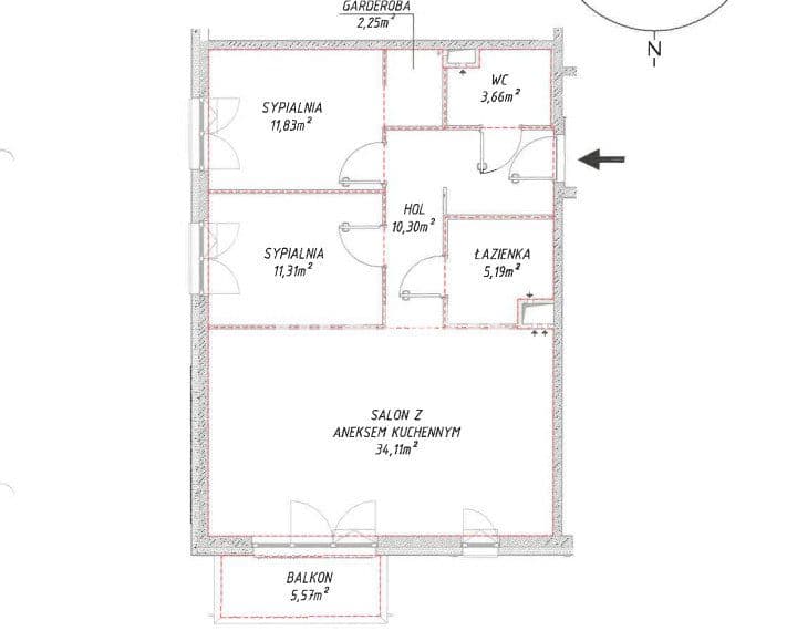 Wilanów | 3 pokoje | 79m2 | parking - zdjęcie 20