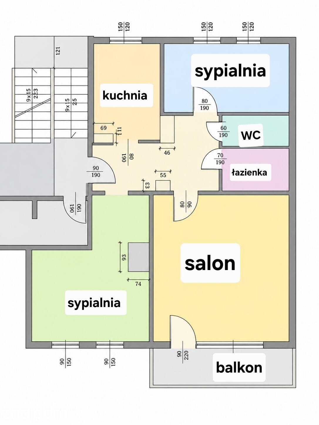 Rzeszów 64 m2/3 pokoje, loggia/duży parking dla mieszkańców - zdjęcie 14