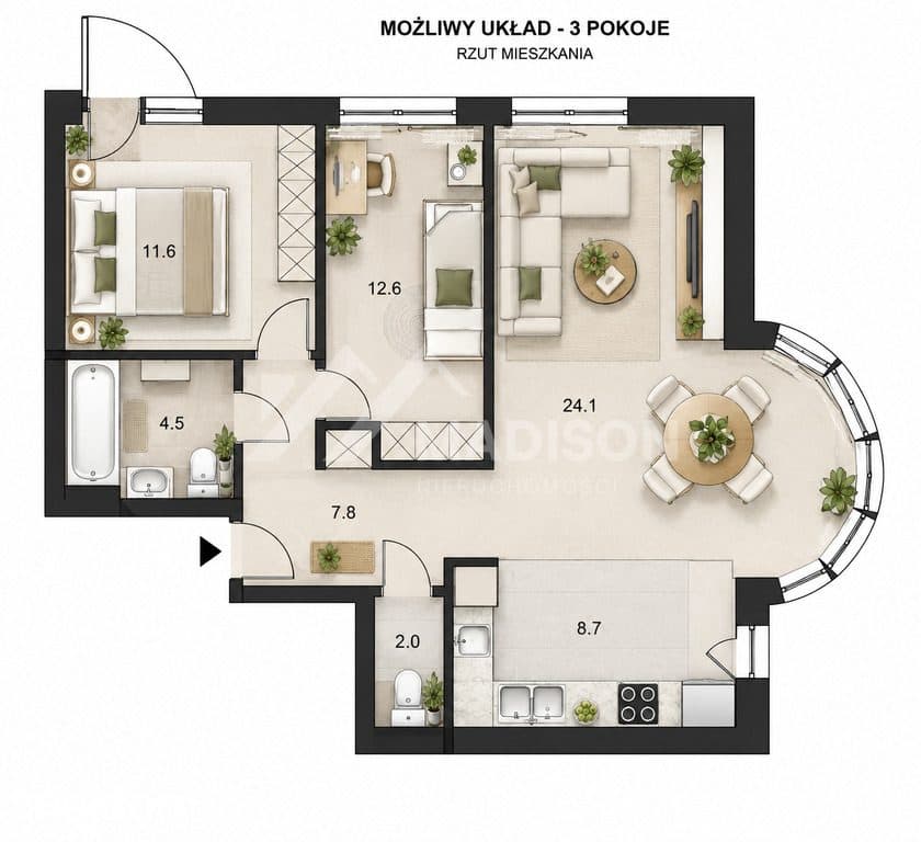 69 m² | zieleń I parking | balkon I duża komórka lokatorska - zdjęcie 10