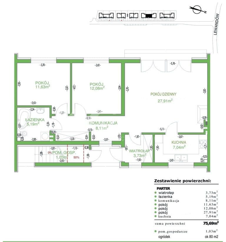 76 m | 3 pokoje z dużym ogrodem ok 80 m2 | od już - zdjęcie 7