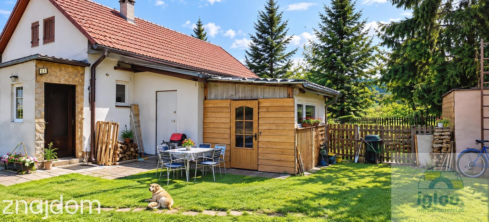 Gospodarstwo- Dom z działką 1ha ogrodzony -Włoszczowice 25km od Kielc - zdjęcie 3
