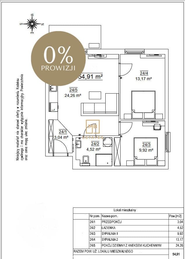 Przestronne mieszkanie z balkonem do wykończenia - zdjęcie 2