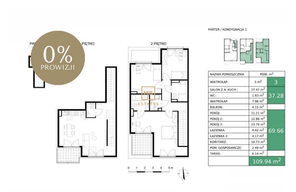 Mieszkanie 109,94 m² | Taras i balkon | - zdjęcie 2