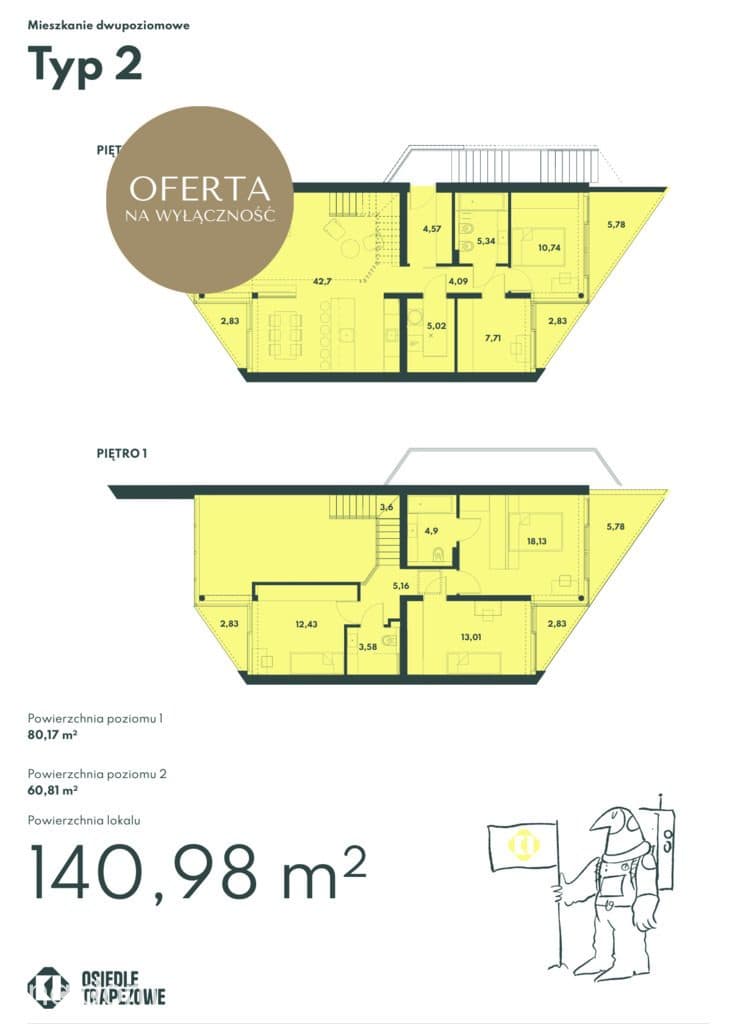 Dwupoziomowy apartament, Osiedle Trapezowe - zdjęcie 17