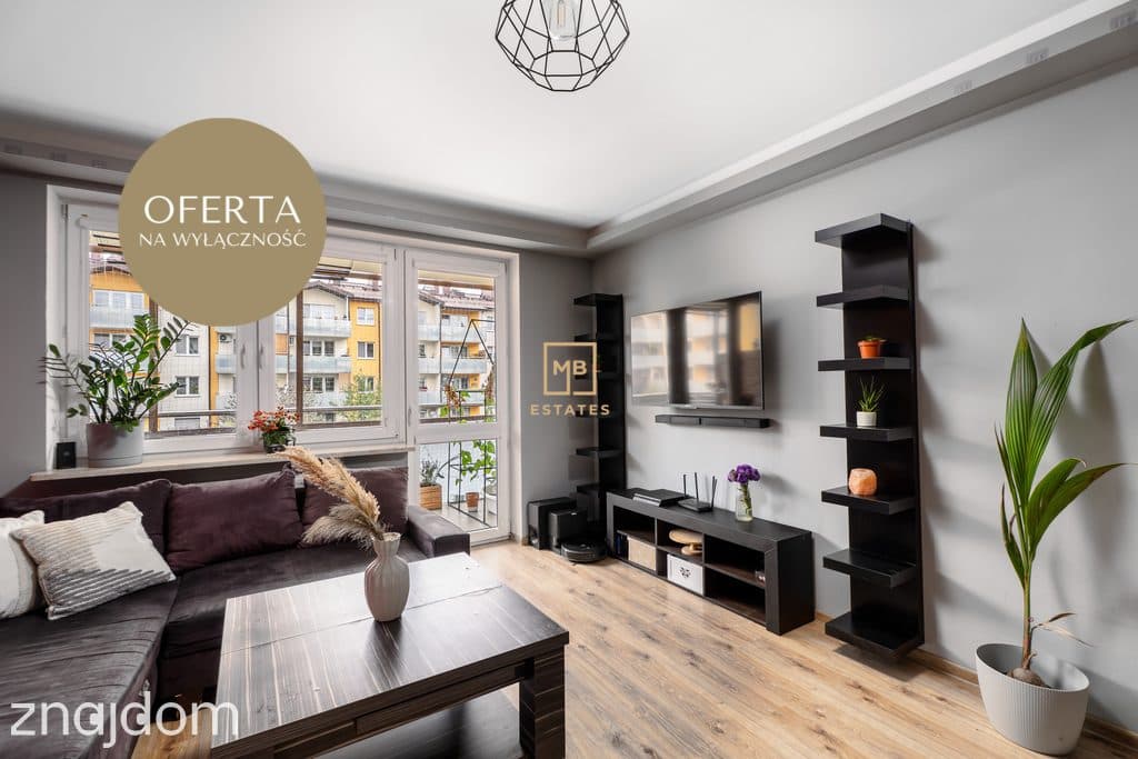 Przestronne mieszkanie 46,55 m²| balkon i garaż!