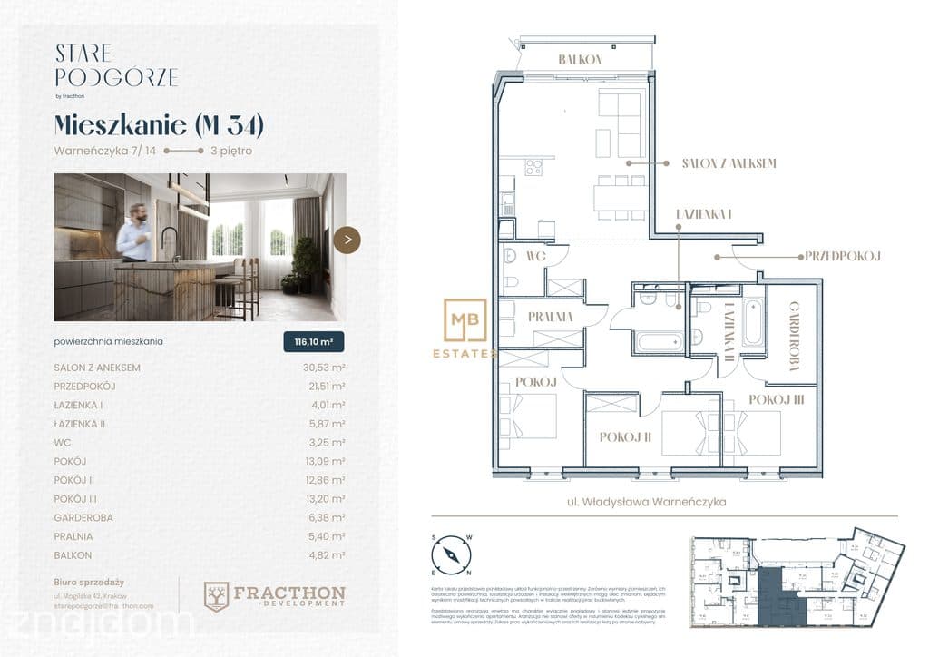 Ekskluzywny Apartament 116,10 m² z Balkonem - zdjęcie 2