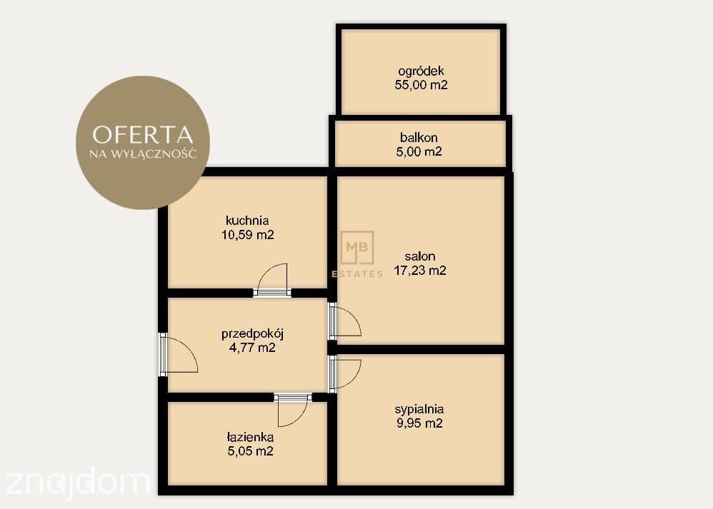 2 pokoje | osobna kuchnia | ogród 55 m2 - zdjęcie 17