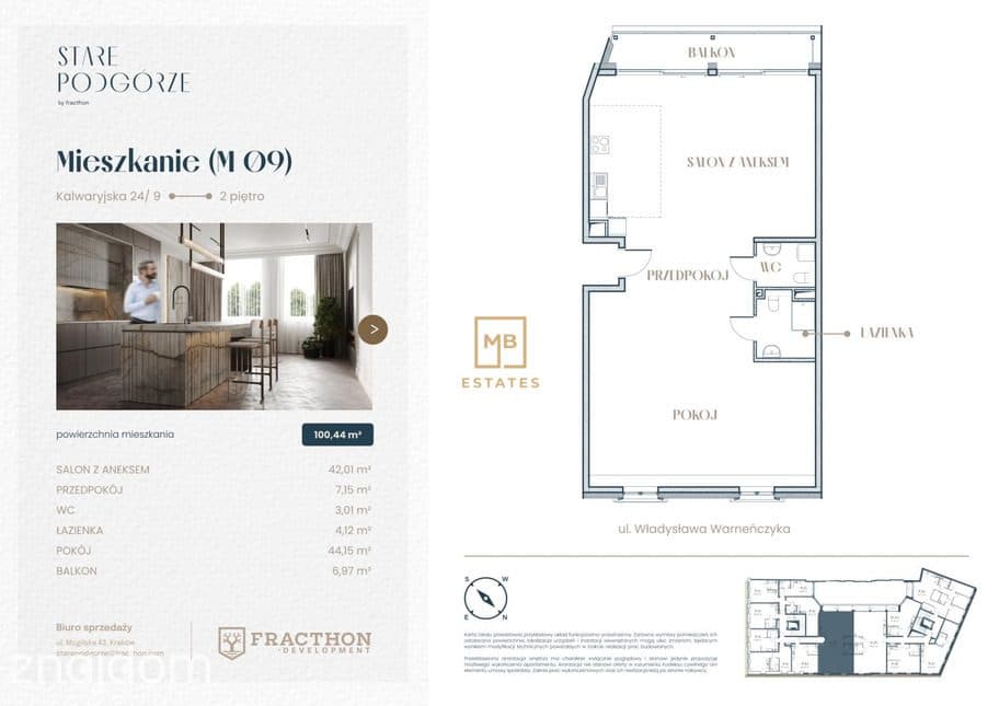 Elegancja i Prestiż w Sercu Krakowa | 3-Pokojowy Apartament - zdjęcie 20