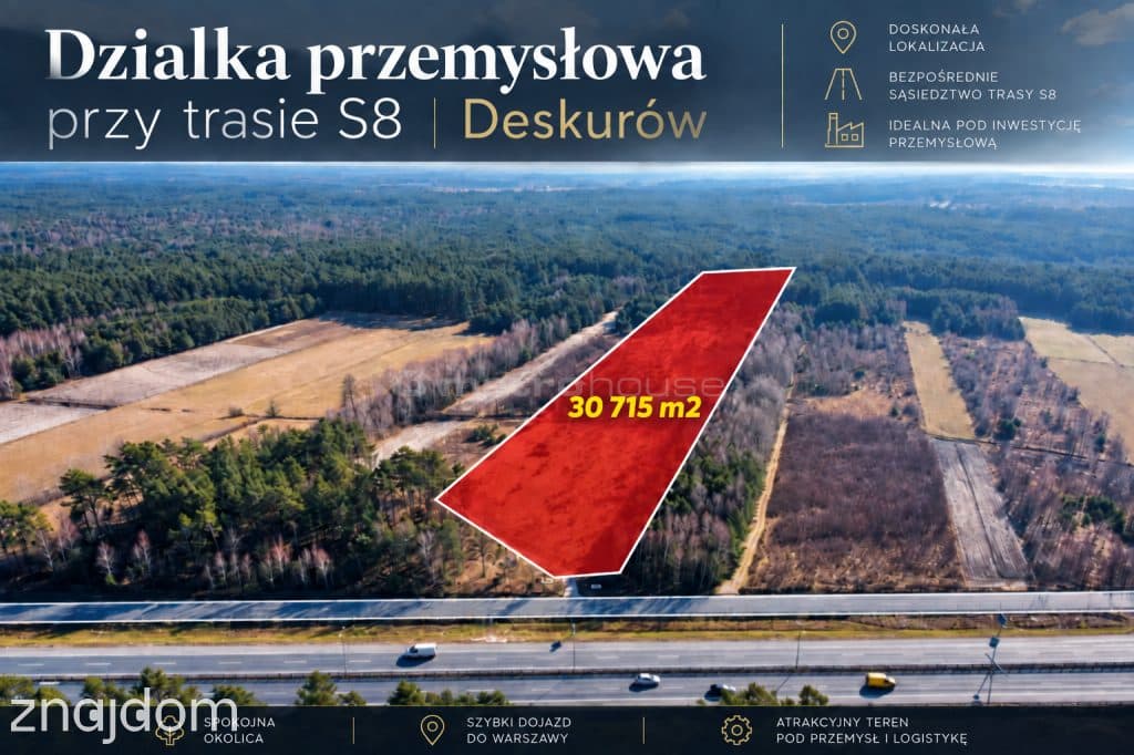 30 715 m²przy S8 terenPUhale,magazyny,logistyka