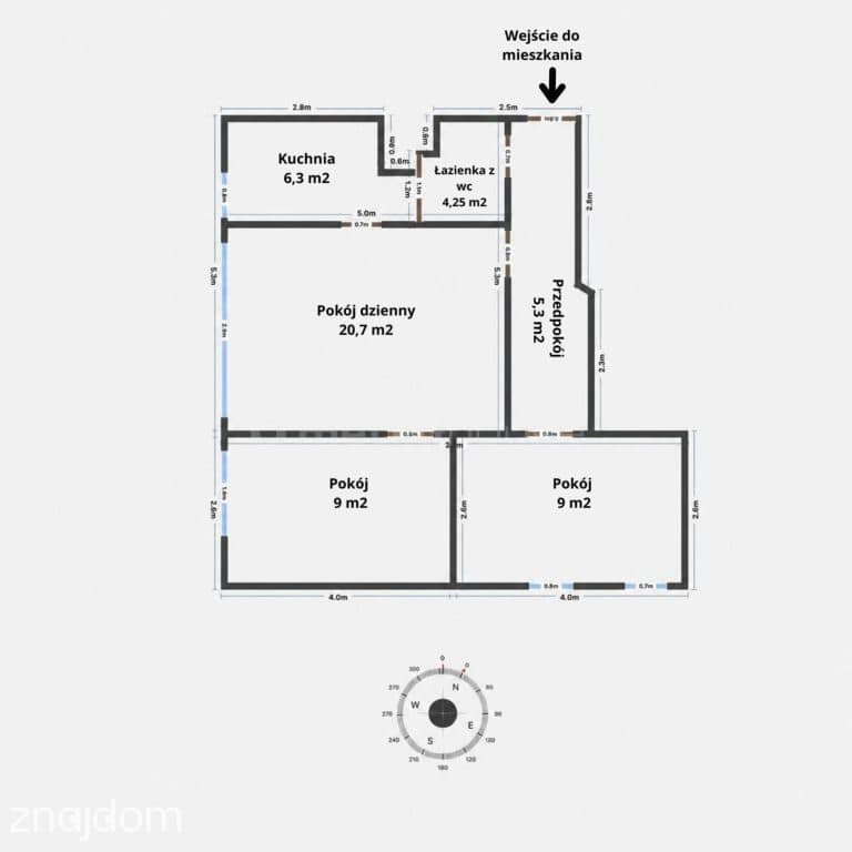 3 pokoje  55 m²  Okrzei 8  390 tys. zł - zdjęcie 15