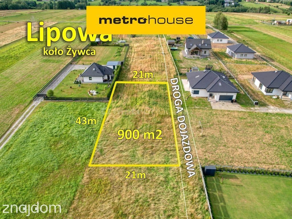 ** Piękna, widokowa, budowlana 900 m2 w Lipowej **