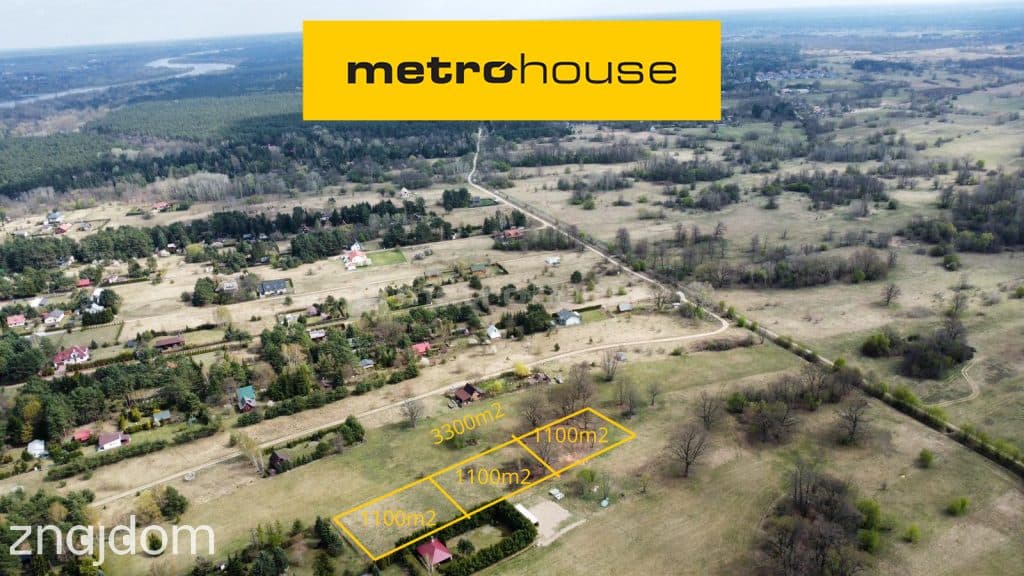 Działki 1100 m² blisko jeziora i rzeki