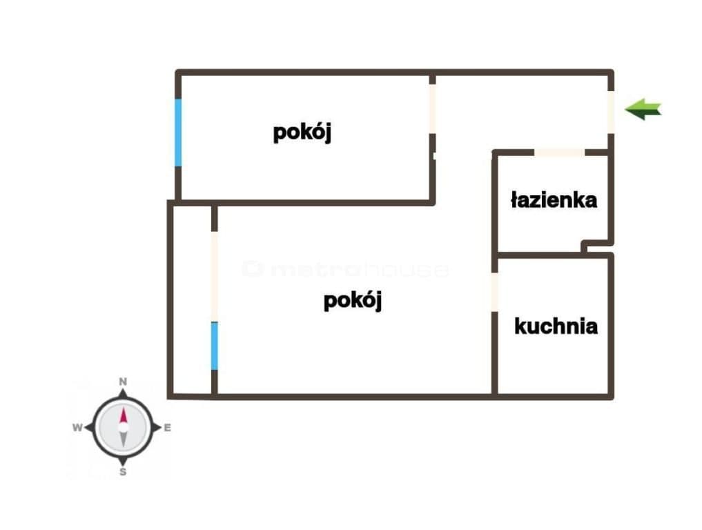 Dwa pokoje  Piaski  do remontu  balkon - zdjęcie 7