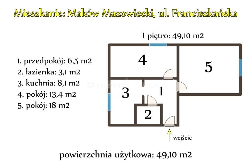 Maków Mazowiecki: 49,1 m2 na 1. piętrze - zdjęcie 10